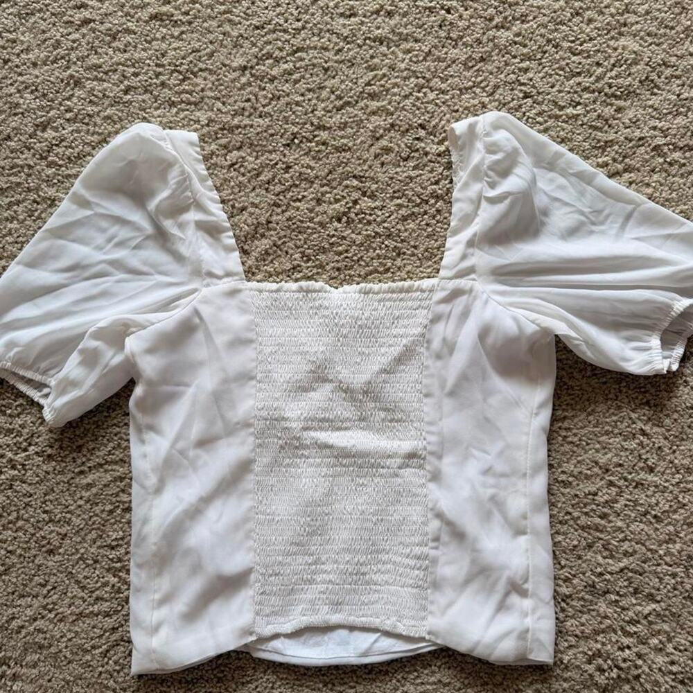 Abercrombie fitch white crop medium - Picture 2 of 3